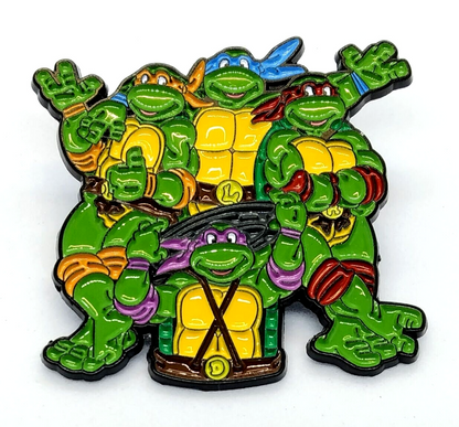 TEENAGE MUTANT NINJA TURTLES PIN 90s Toon Cartoon Lapel Enamel Brooch