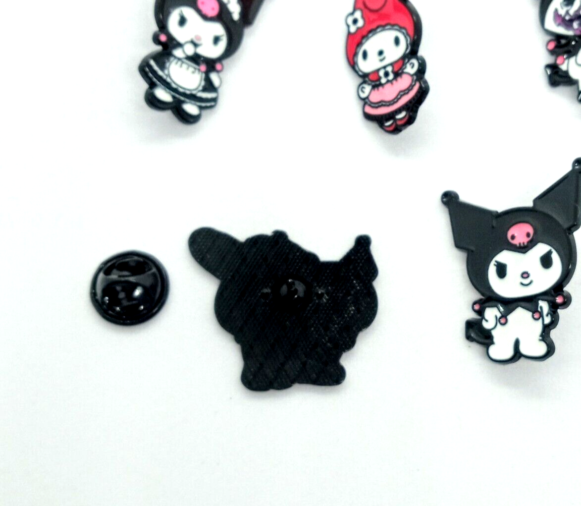 HELLO KITTY PIN SET (6pcs) Sanrio Kuromi My Melody Strawberry Cute Cartoon Lot