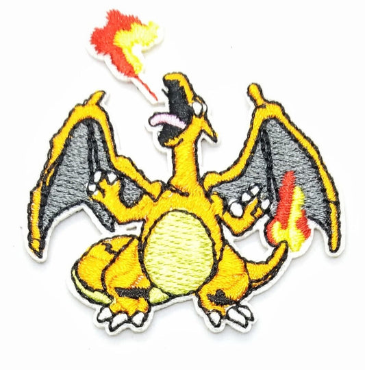 CHARIZARD PATCH Pokemon #006 Fire Iron On Embroidery Embroidered Toon Anime