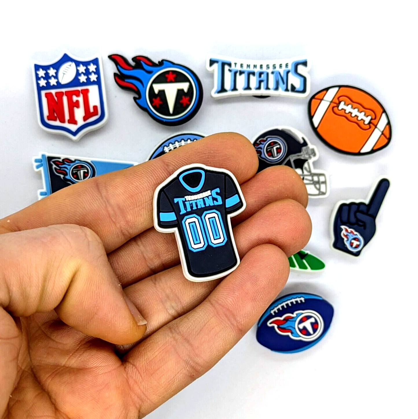 TENNESSEE TITANS SHOE CHARMS (14pcs) Football Cool Gift Accessories Set Lot