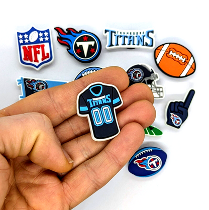 TENNESSEE TITANS SHOE CHARMS (14pcs) Football Cool Gift Accessories Set Lot