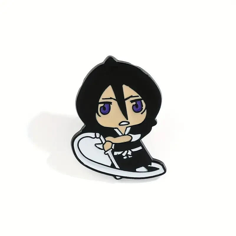 BLEACH CHARACTER PINS (5pcs) Anime Chibi Lapel Enamel Brooch Lot Set