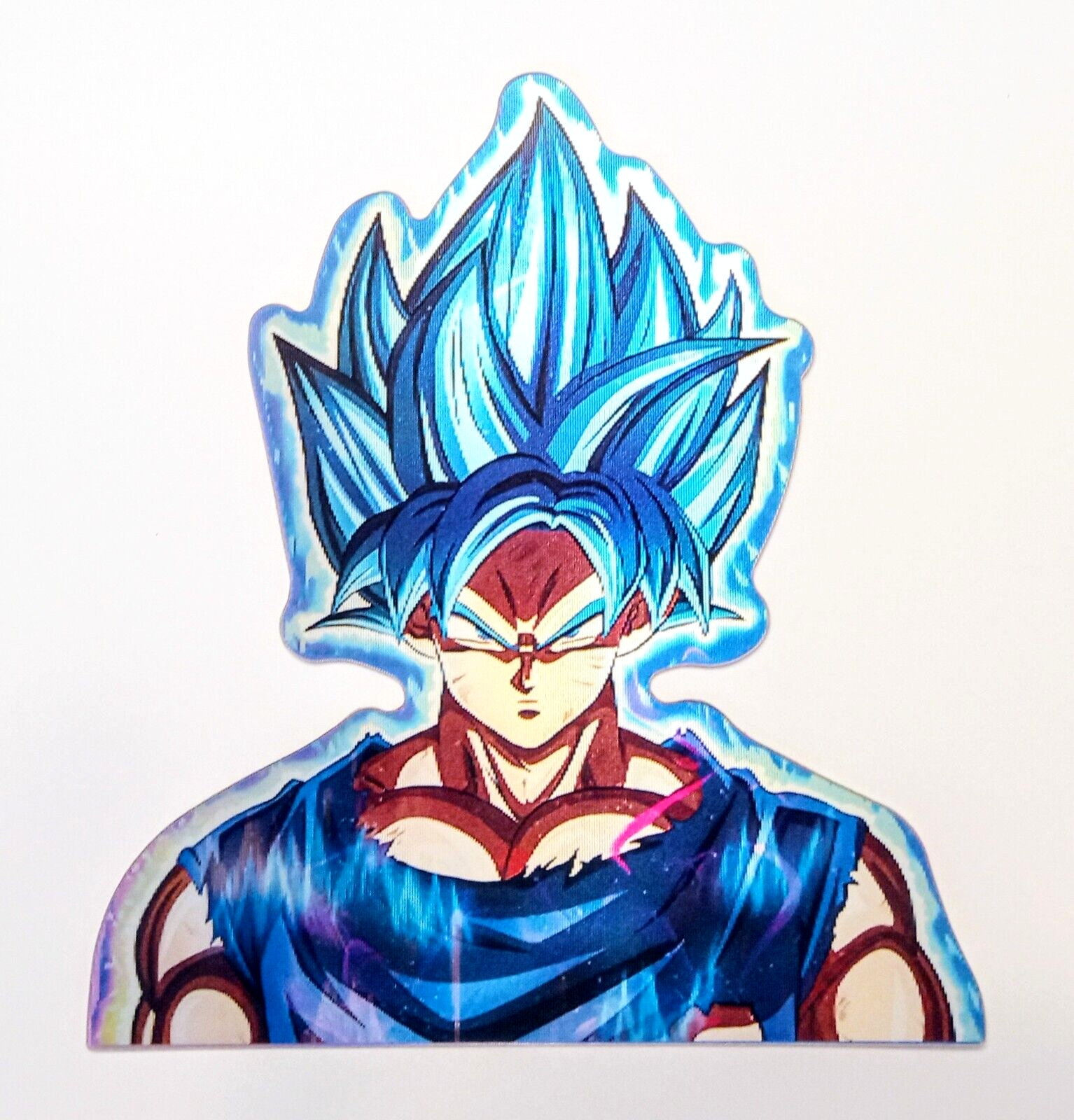 DRAGON BALL Z STICKER (1pcs) Large Tri-Color Goku Die-Cut DBZ Anime (See Video)