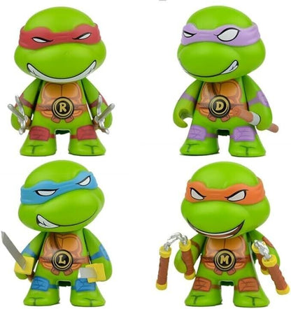 TEENAGE MUTANT NINJA TURTLES FIGURINES (4pcs) ~2.9" Four TMNT PVC Action Figures