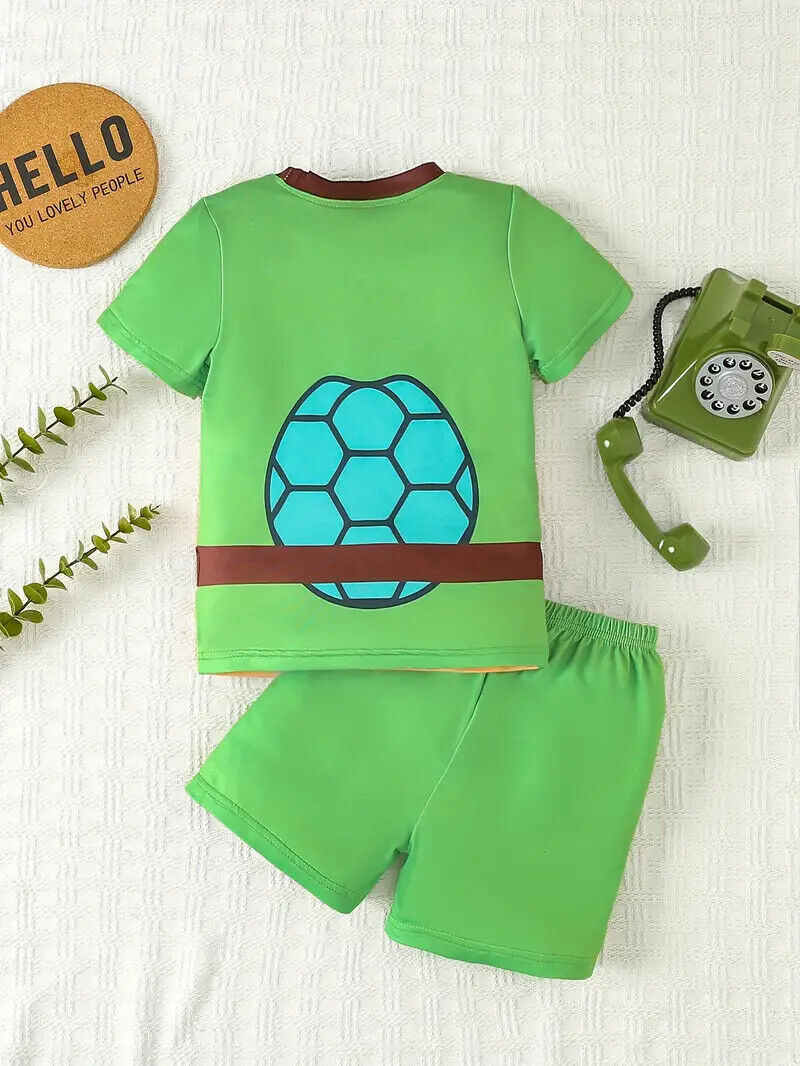 TEENAGE MUTANT NINJA TURTLES SHIRT & SHORTS Kid's/Boy's Costume (Pick Ur Size)