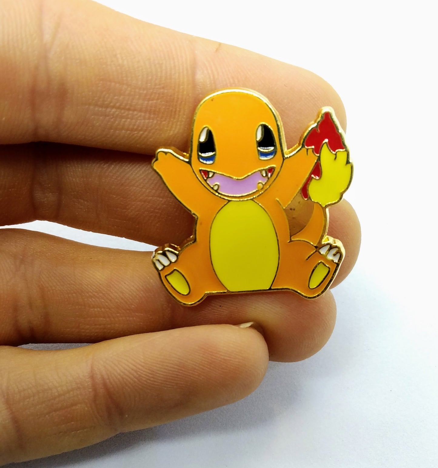 CHARMANDER PIN Pokemon #004 Fire Anime Enamel Lapel Brooch