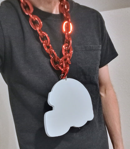 CLEVELAND BROWNS FOAM NECKLACE Red Chain Large/Big/Jumbo Light-Weight Durable