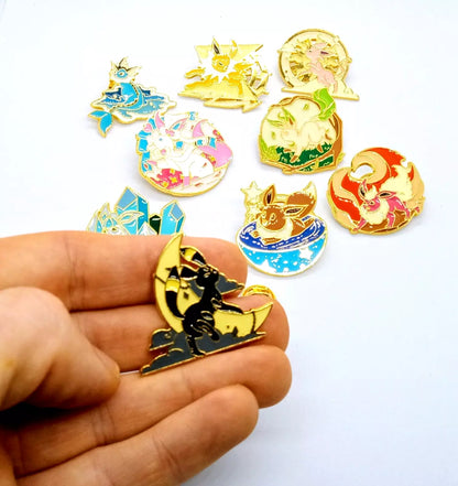 EEVEELUTION PIN SET (9pcs) Pokemon - All Nine Eeveelutions Enamel Lapel Brooches