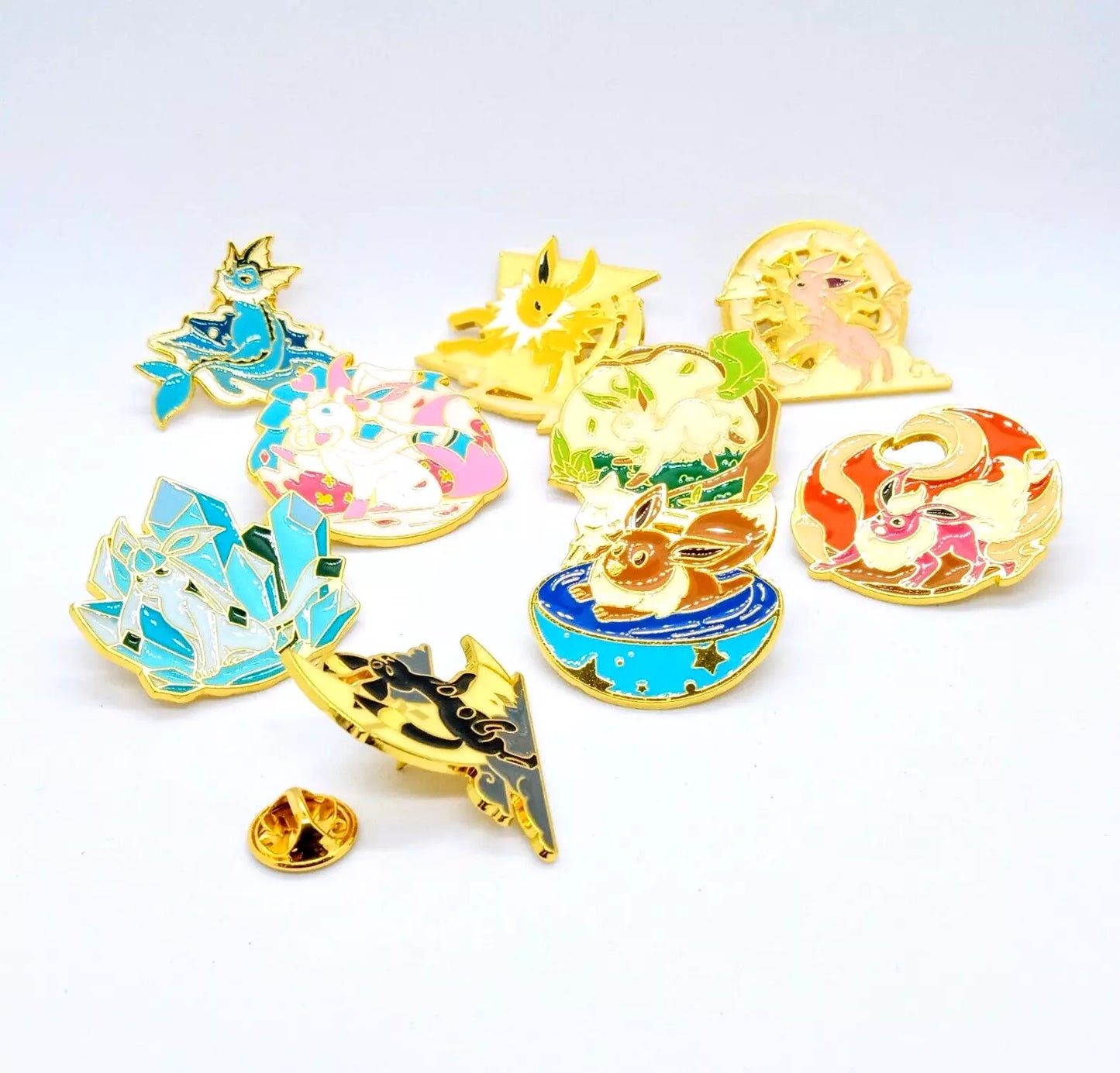 EEVEELUTION PIN SET (9pcs) Pokemon - All Nine Eeveelutions Enamel Lapel Brooches