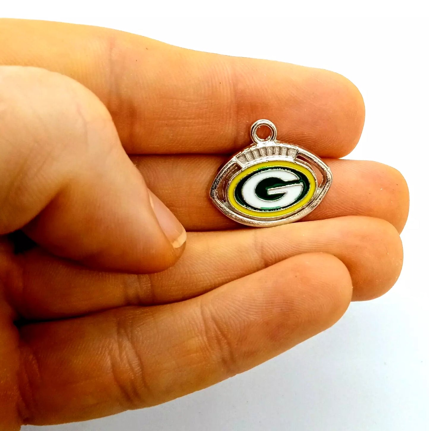 GREEN BAY PACKERS FOOTBALL CHARM (x1) DIY Bracelet Necklace NFL Pendant