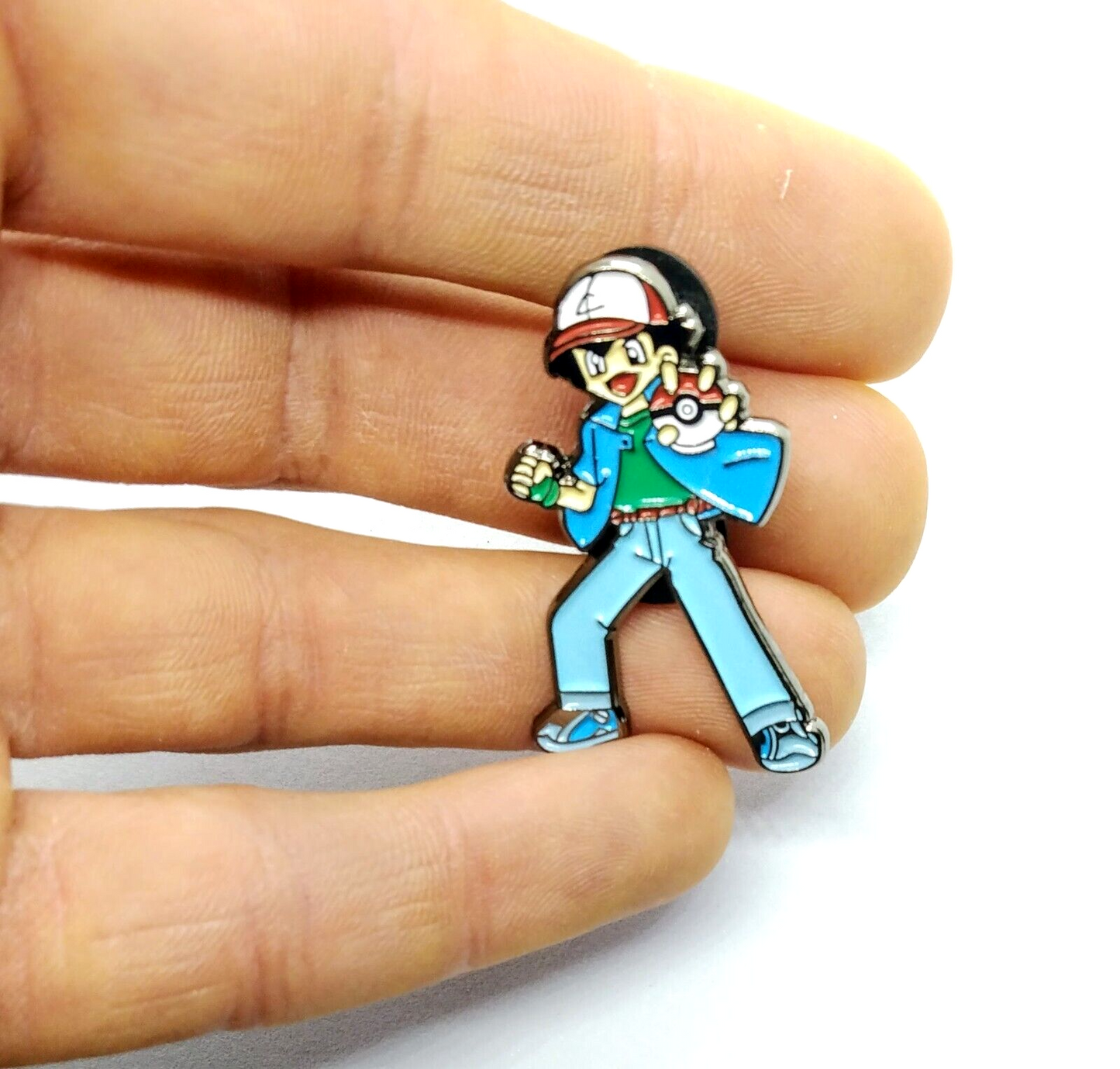 ASH KETCHUM PIN Pokemon Trainer Classic Game Gift Enamel Lapel Brooch