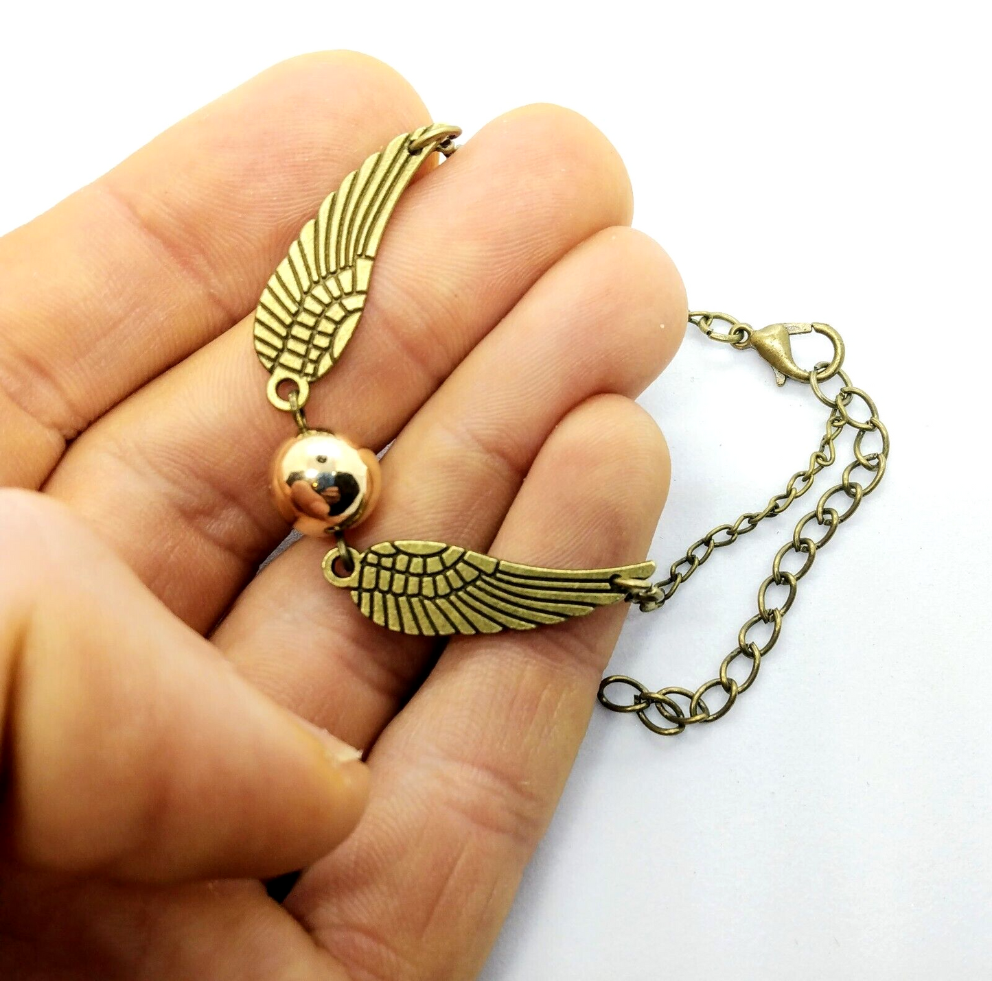 QUIDDITCH SNITCH BRACELET Harry Potter Winged Golden Gift Antique Bronze