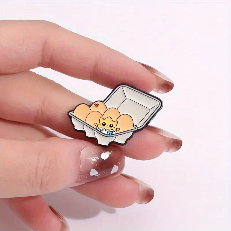 TOGEPI EGG CARTON PIN Pokemon Funny Cute Loveable Gift Enamel Lapel Brooch