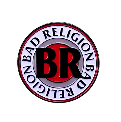 BAD RELIGION PIN Music 90s California Punk Rock Band Gift Enamel Lapel Brooch