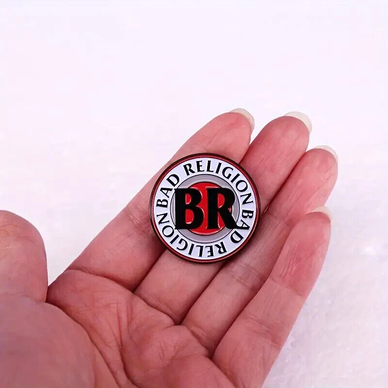 BAD RELIGION PIN Music 90s California Punk Rock Band Gift Enamel Lapel Brooch