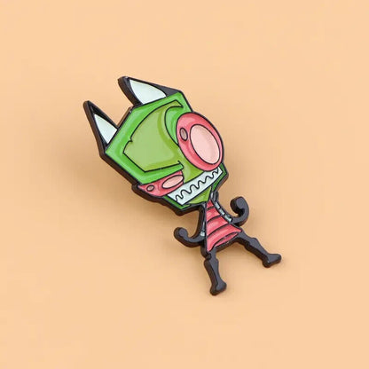 INVADER ZIM PIN Nickelodeon 90s 1990s Cartoon Toon Gift Enamel Lapel Brooch