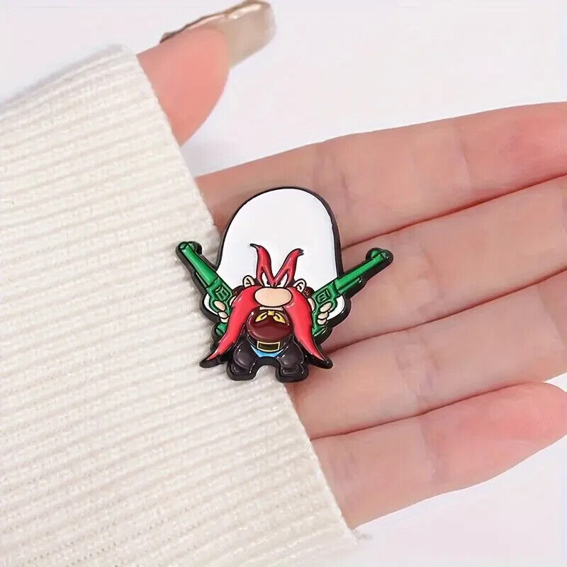 YOSEMITE SAM PIN Classic Looney Tunes Cartoon Toon Gift Enamel Lapel Brooch