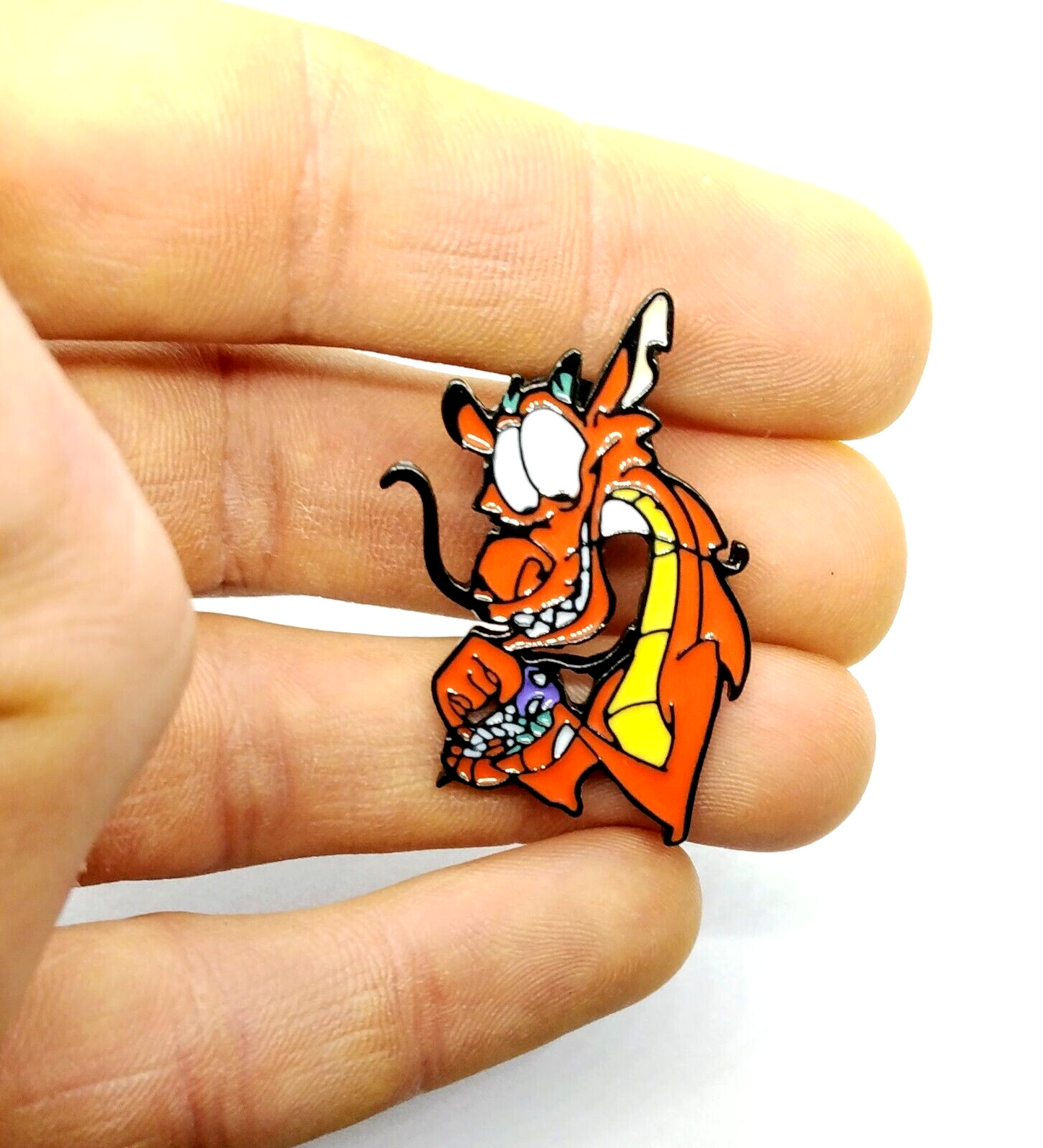 MUSHU PIN Mulan Dragon Cartoon Toon Gift Enamel Lapel Brooch