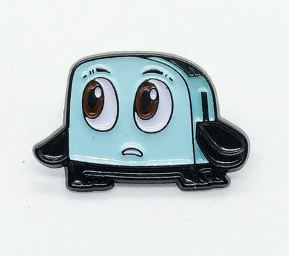 THE BRAVE LITTLE TOASTER PIN Fun Kid's/Retro Gift Cartoon Toon Enamel Brooch