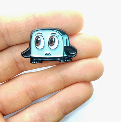 THE BRAVE LITTLE TOASTER PIN Fun Kid's/Retro Gift Cartoon Toon Enamel Brooch