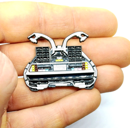 DeLOREAN DMC-12 PIN Open Doors Back To The Future Car Gift Enamel Lapel Brooch